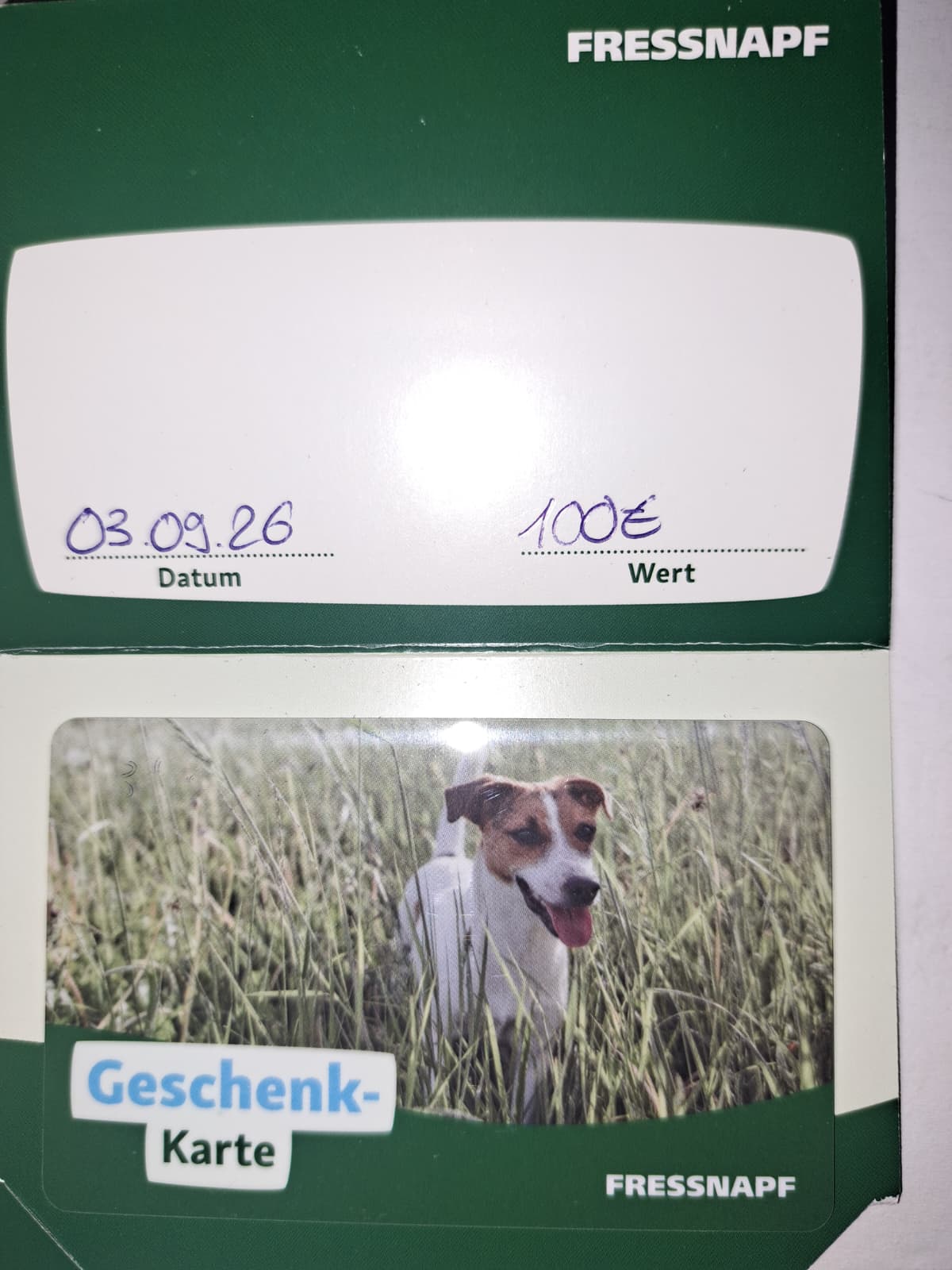 Gutscheinspende - statt Futter